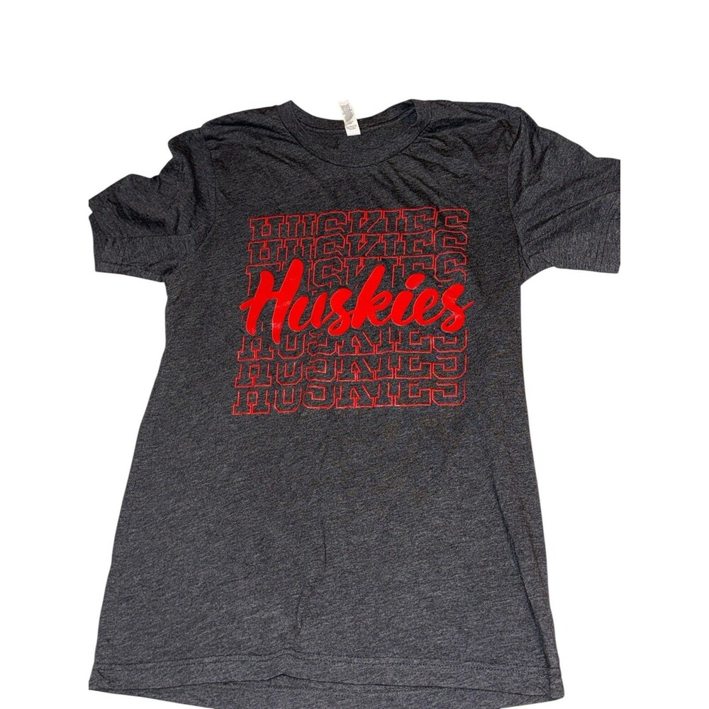 Nebraska Cornhuskers Womens Pullover Shirt Medium Gray Red Long Sleeve Tee